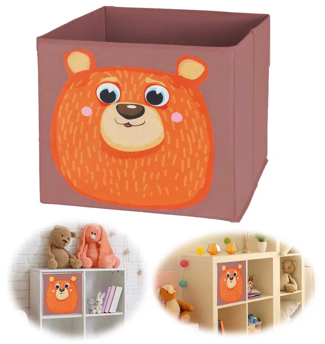 LS-LebenStil Möbel & Wohnen Aufbewahrungsbox Bär 30cm Faltbar