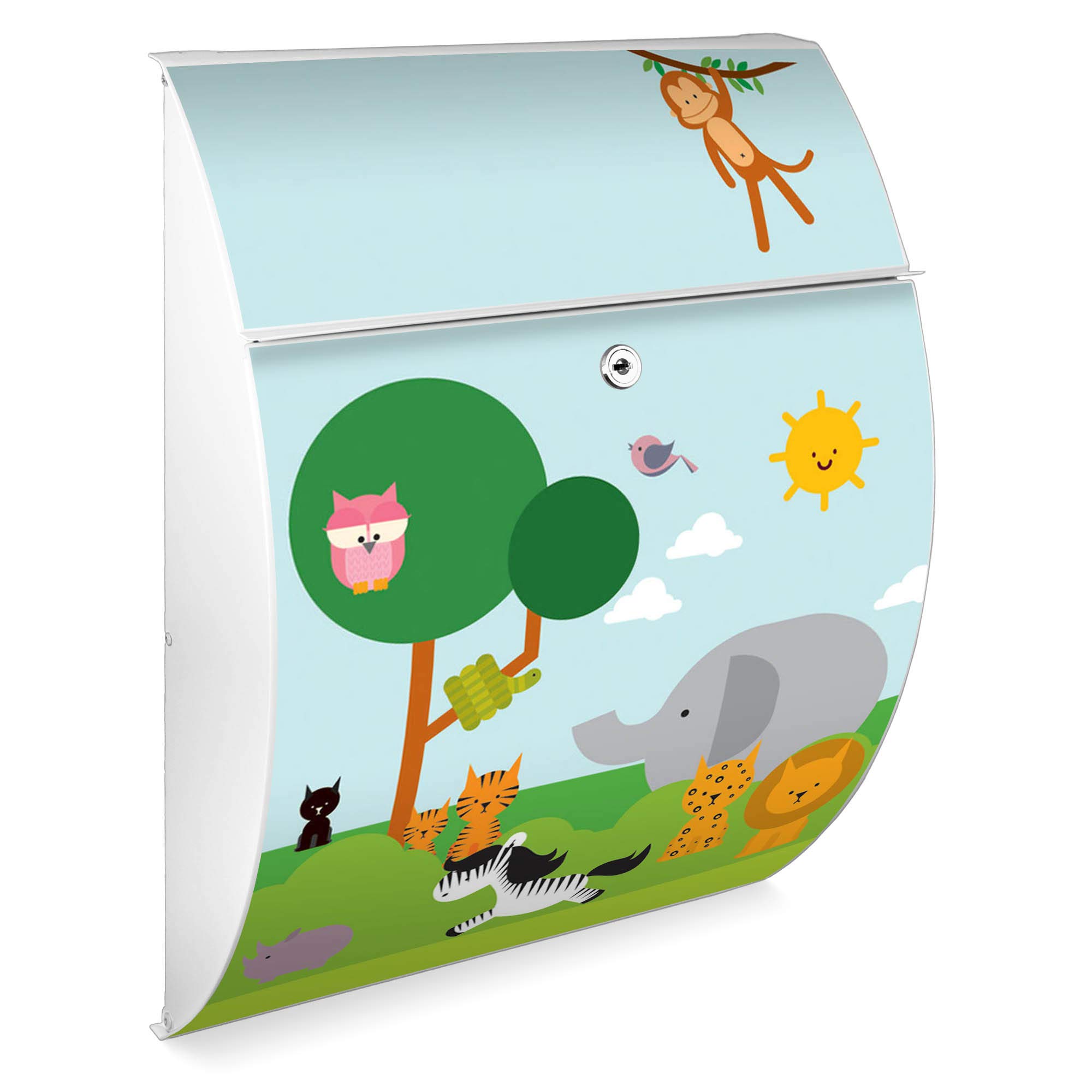 Banjado Riviera Wilde Tiere Briefkasten Anthrazit A4