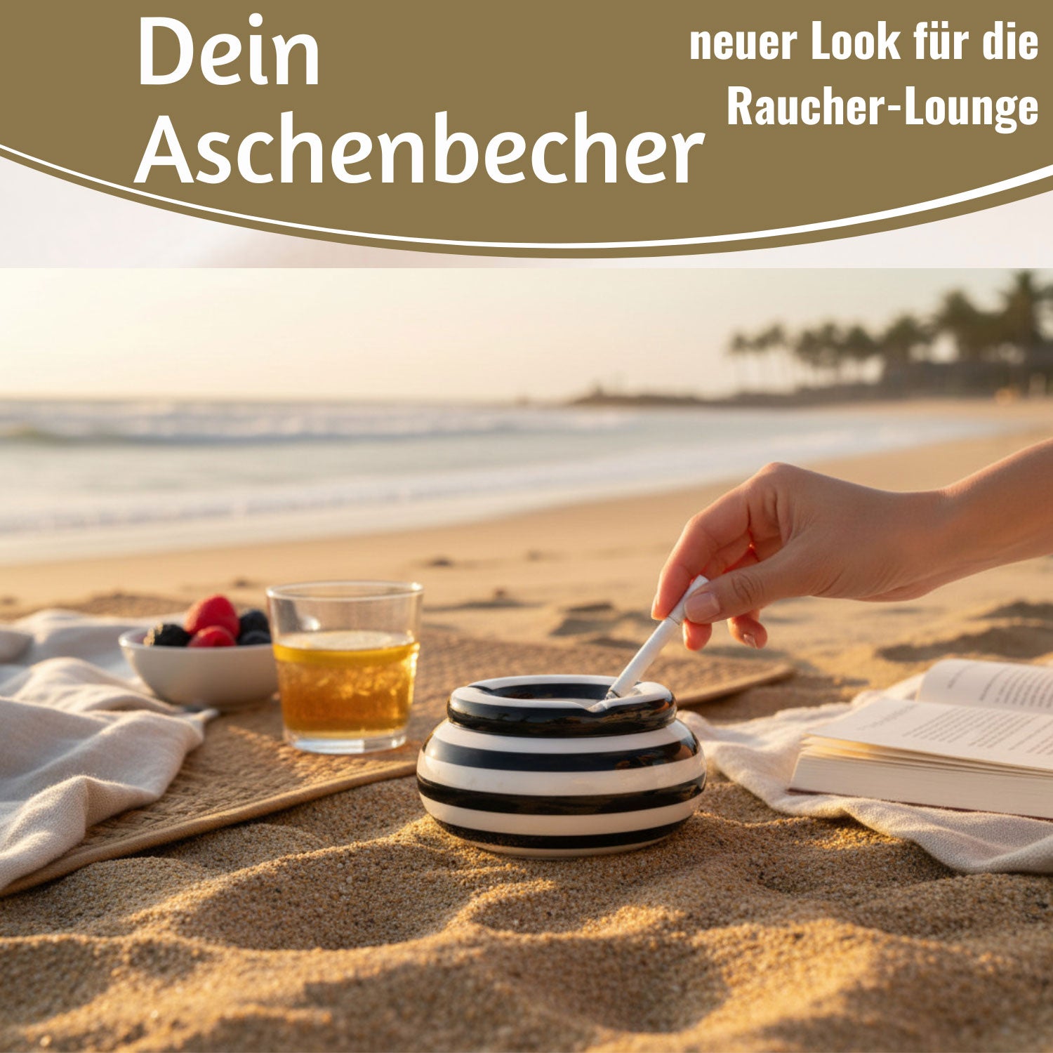 LS-LebenStil Sturmaschenbecher XL 14x9cm Schwarz-Weiß Keramik