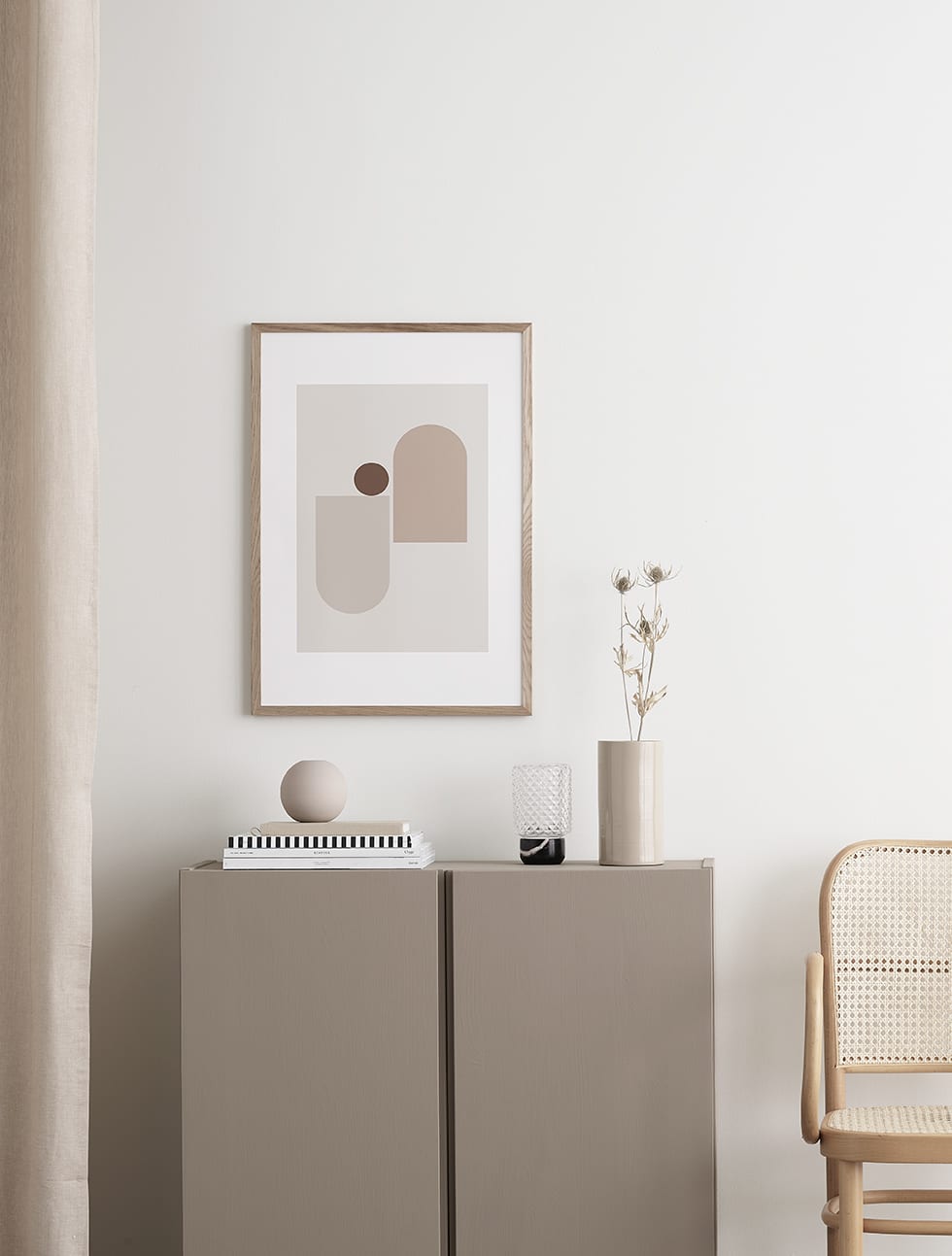 The Poster Club Art Prints New form 2 Poster 30x40 cm beige