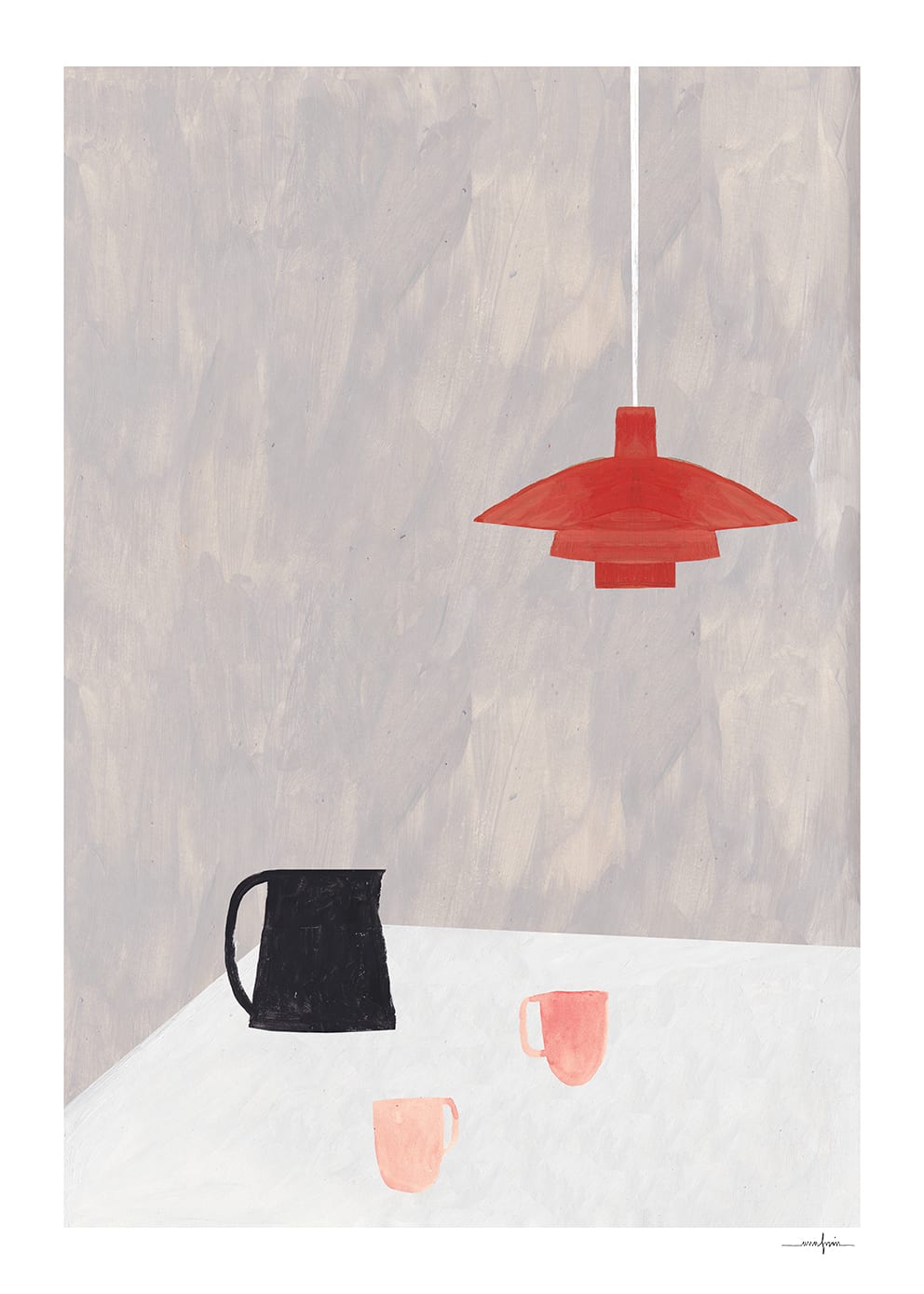 The Poster Club Art Prints Orange Pendant Poster 30x40 Schwarz