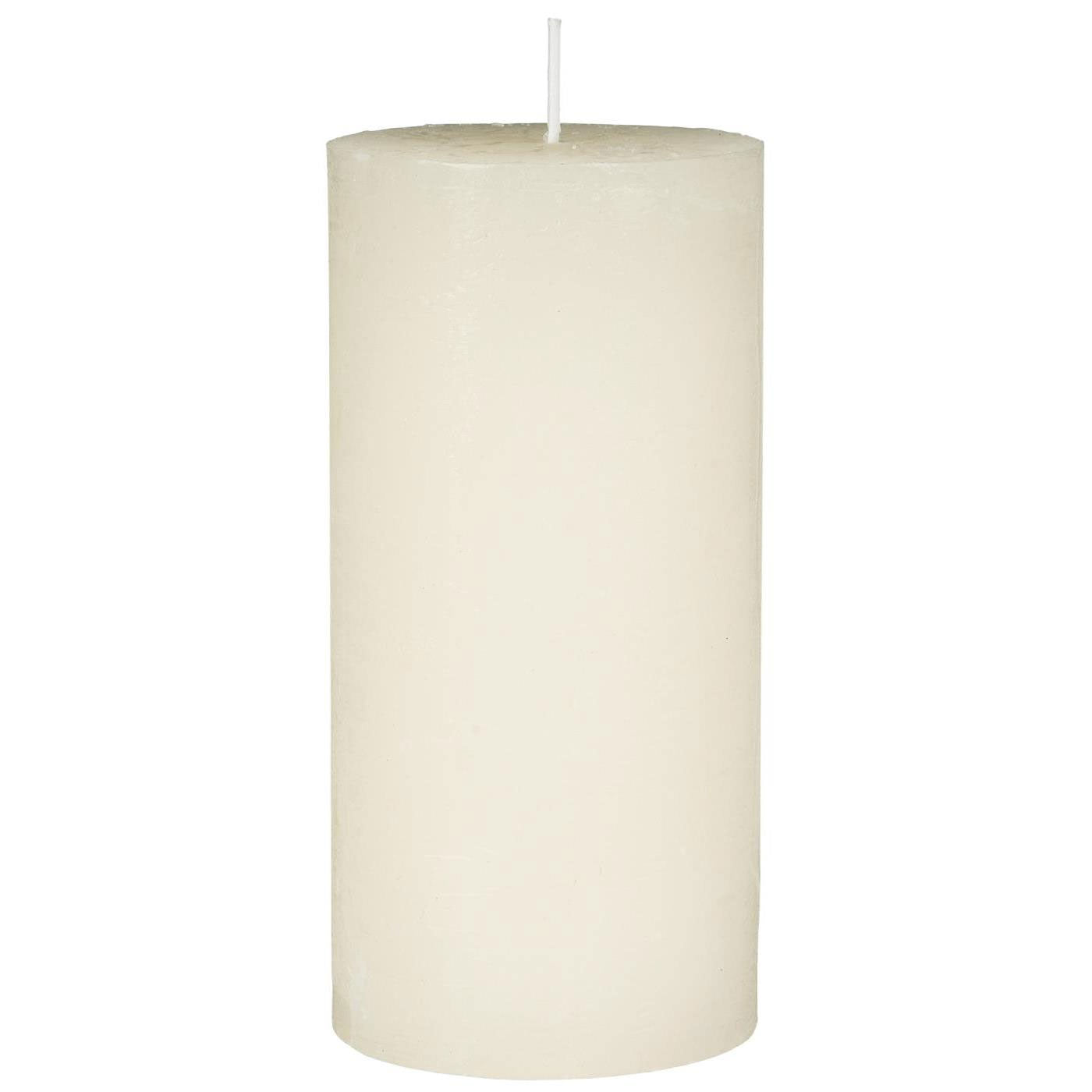 LS-LebenStil Ribe Stumpenkerze creme 14x6,8cm Wachs