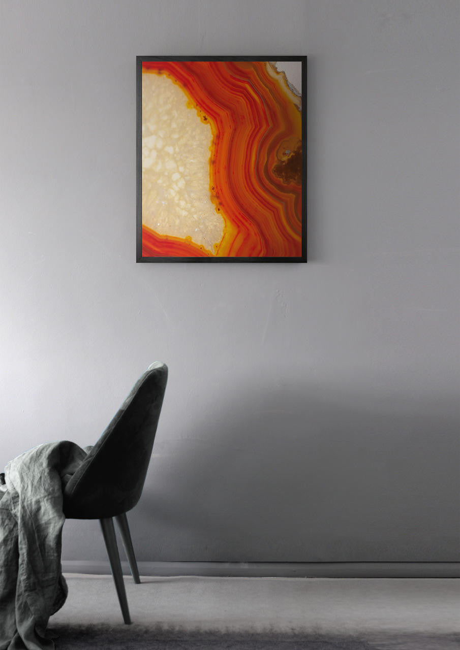 Mineheart Geode 4 Wandbild Leinwand 30 x 41 cm erdfarben-abstrakt