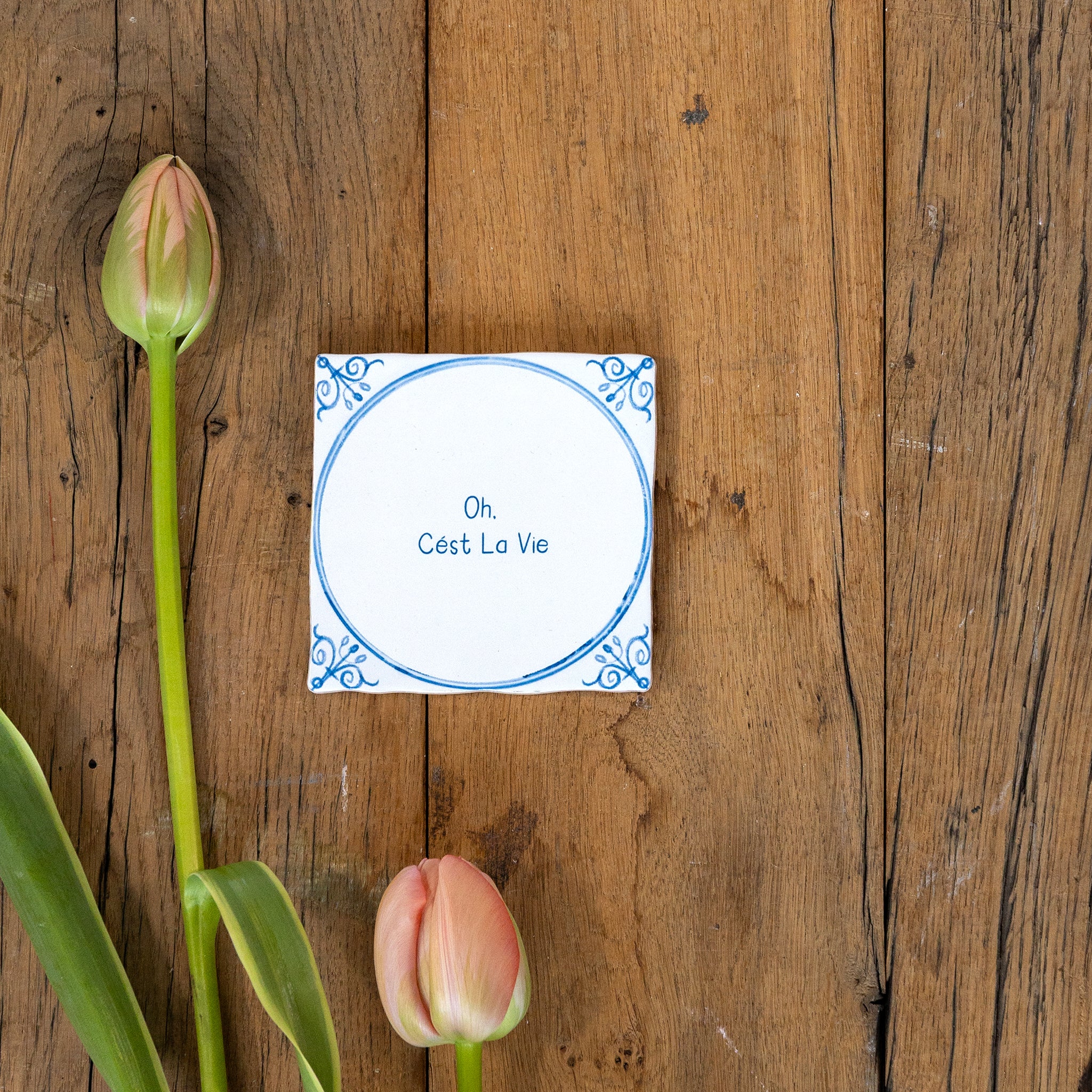 Storytiles Delft Blue Typical Fliese 10x10 cm eigener Text