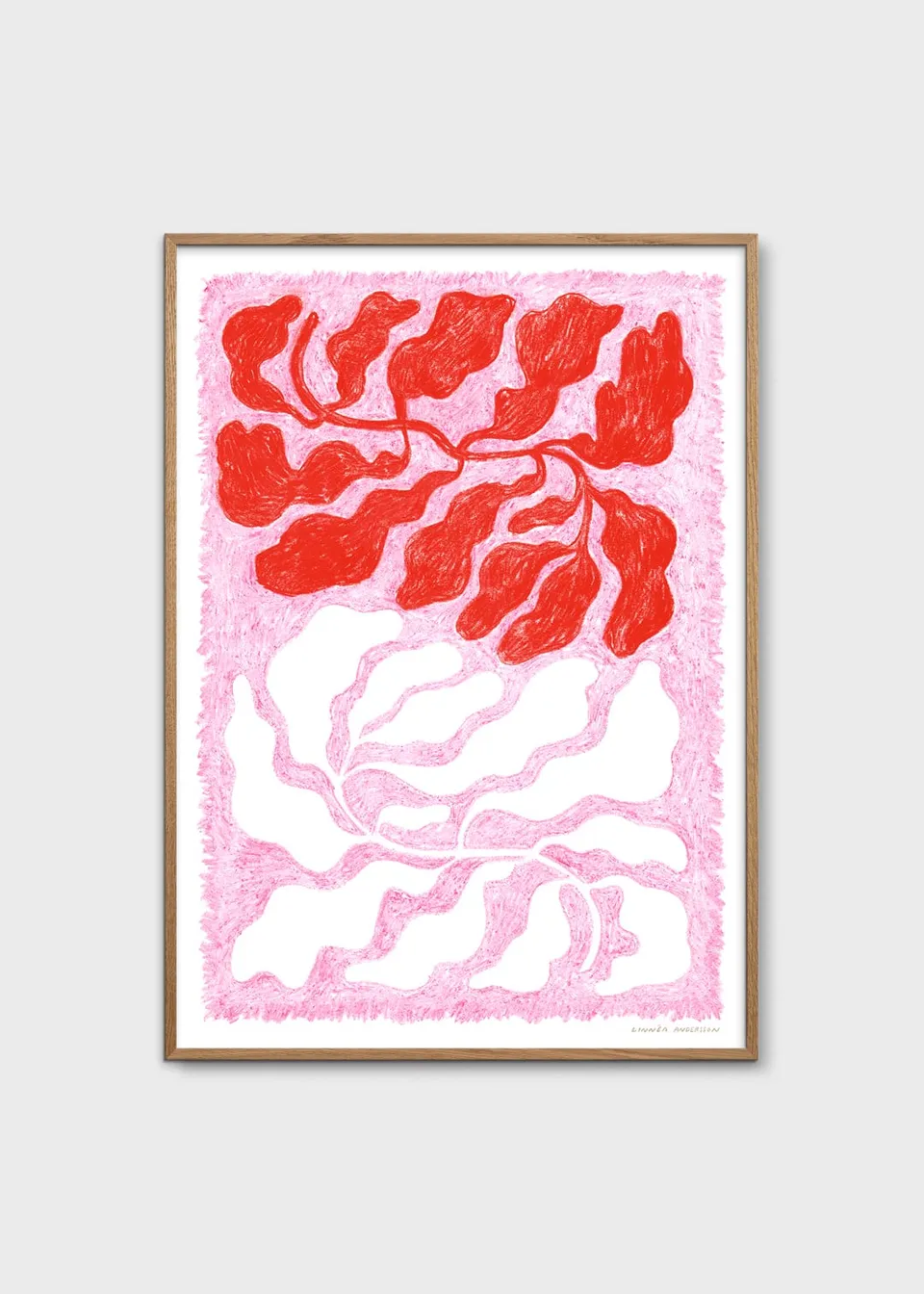The Poster Club Longing Kunstdruck 30x40 cm rosa