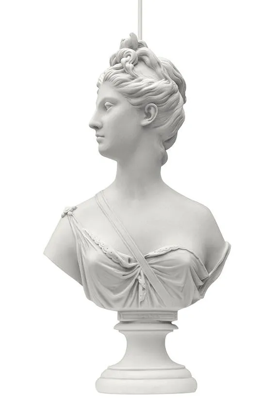 Mineheart Muse Statue Lamp Pendelleuchte Weiß Büste