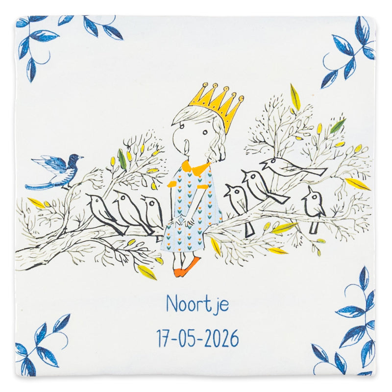 Storytiles Delft Blue Vogelkoortje Fliese S 10x10 cm Vögel