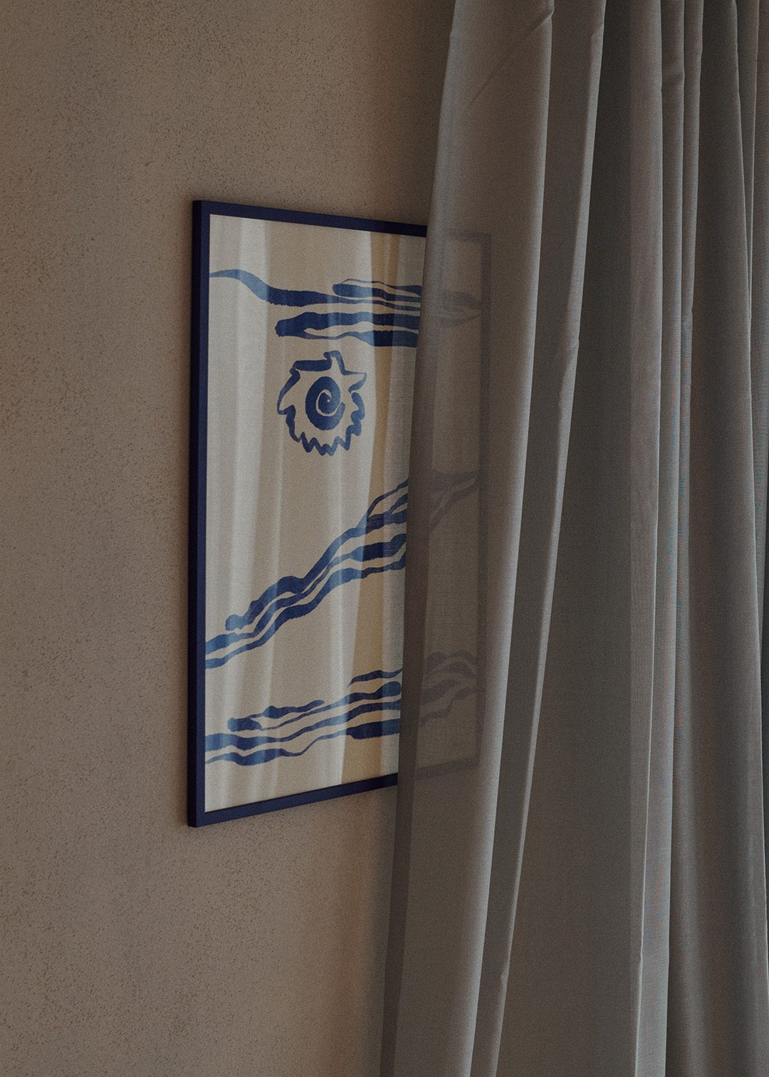 The Poster Club El Mar Poster 30x40 cm beige-blau