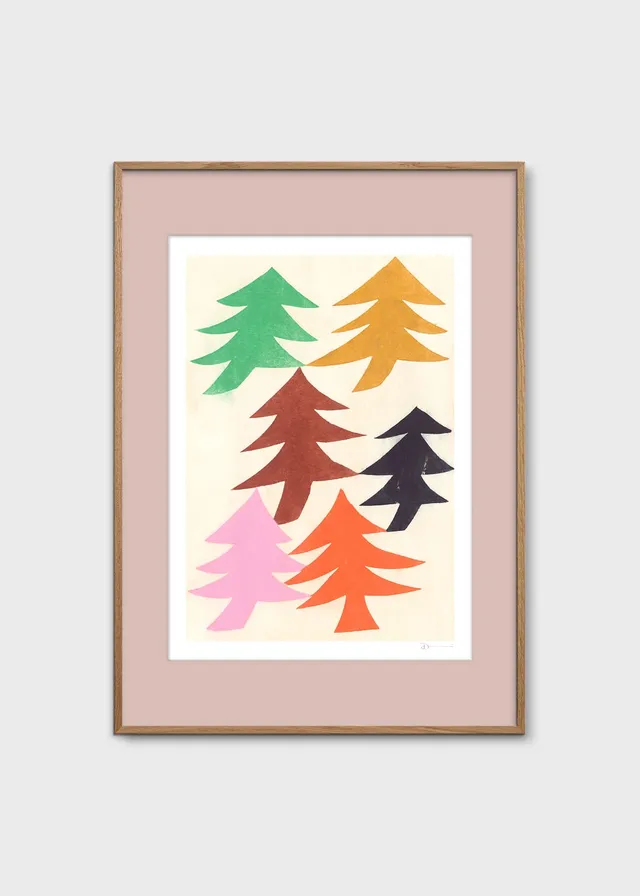 The Poster Club Art Prints Dancing Trees Poster 30x40 cm grün