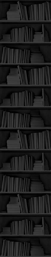 Mineheart Black Bookshelf Tapete Bücherregal Schwarz