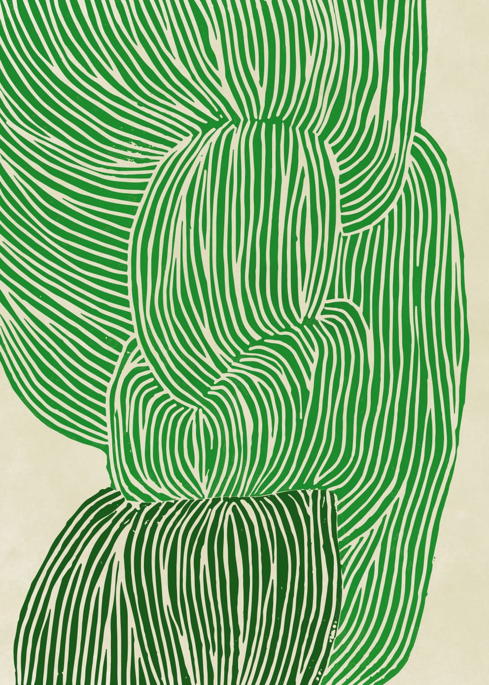 The Poster Club Art Prints Green Ocean Leinwand 30x40 cm grün