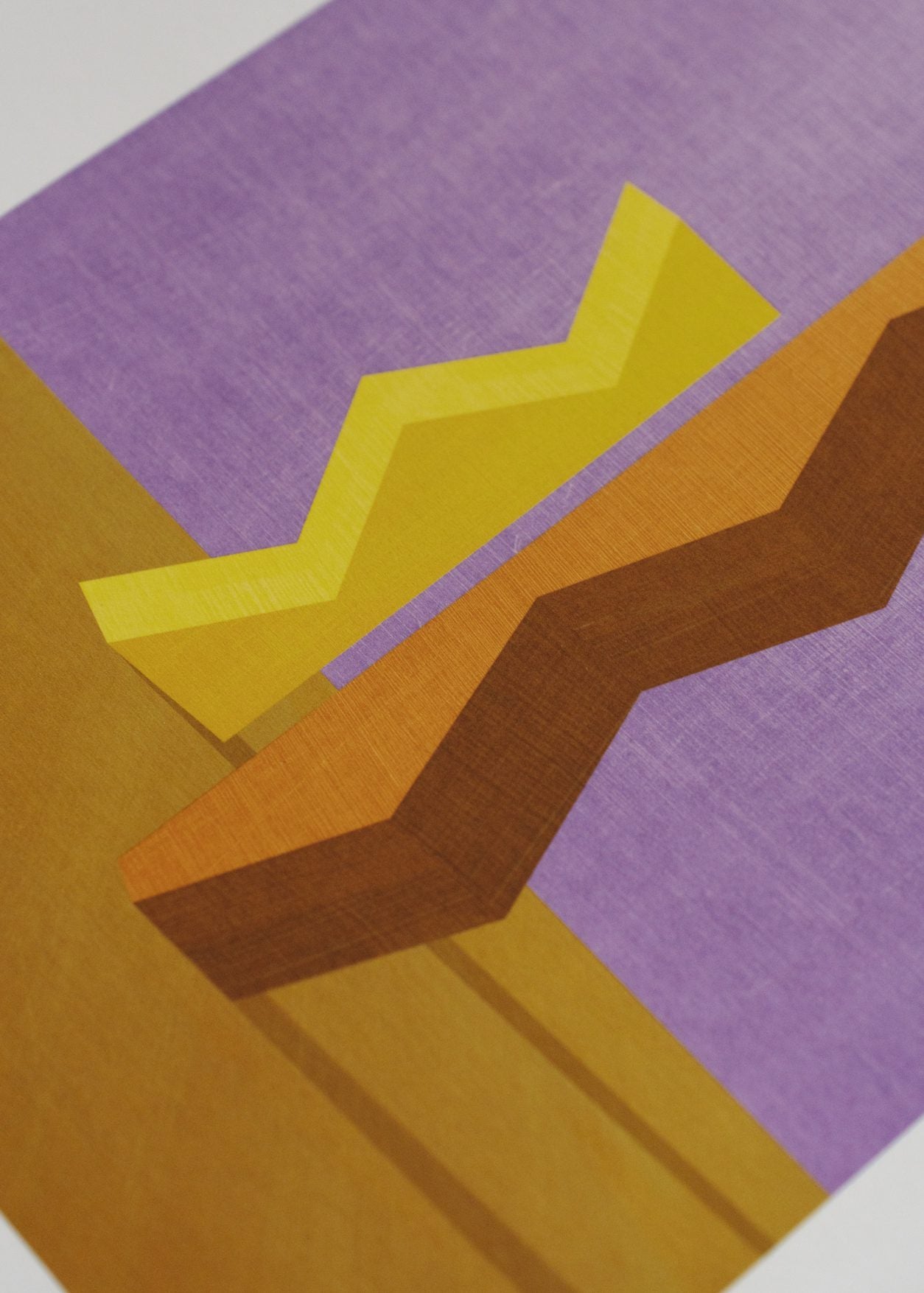The Poster Club Art Prints Zigzag Poster 30x40 cm lila-gelb