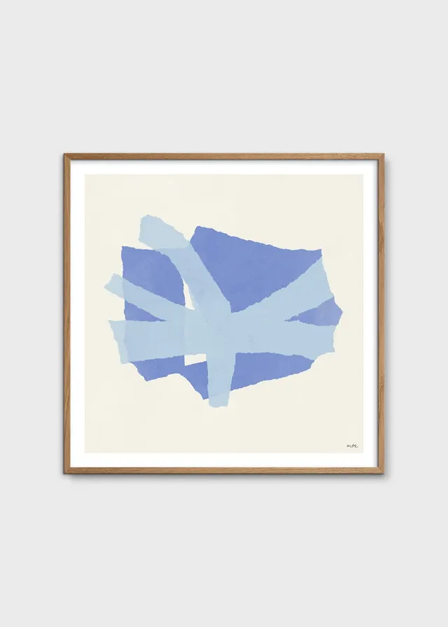 The Poster Club Branching IV Poster 50x50 beige-blau