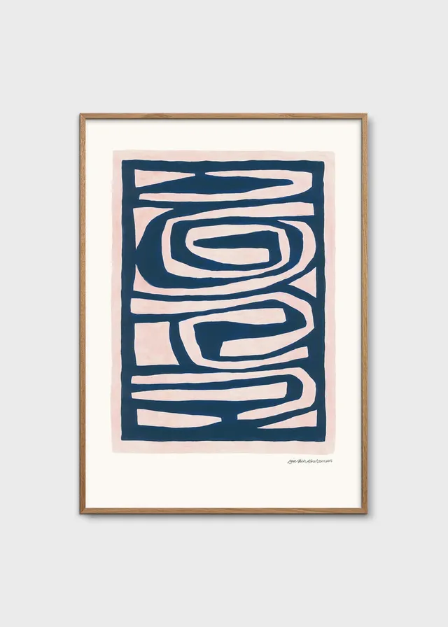 The Poster Club Flowing Kunstdruck Poster 30x40 cm blau