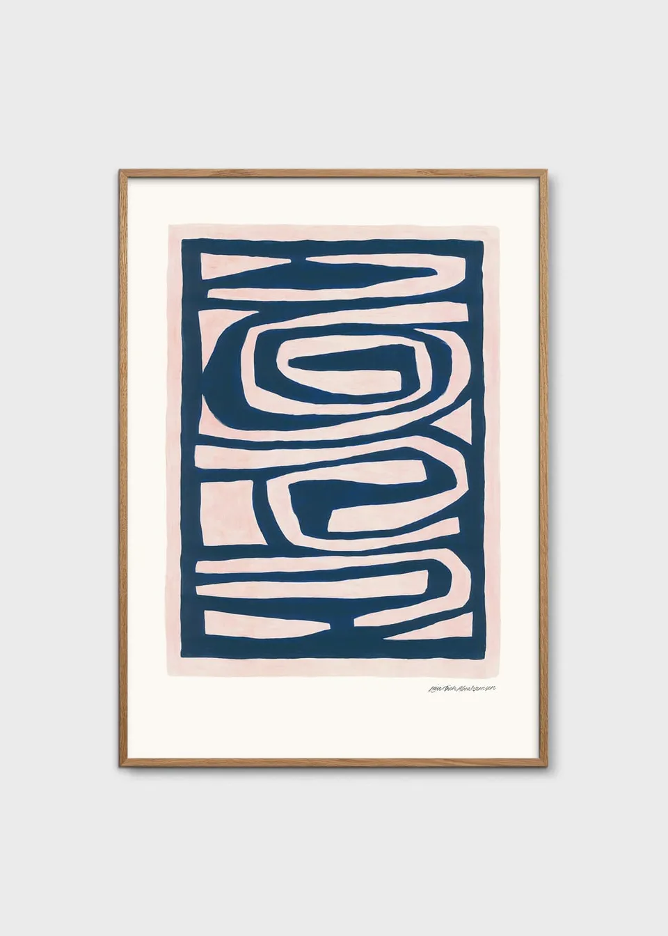 The Poster Club Flowing Kunstdruck Poster 30x40 cm blau