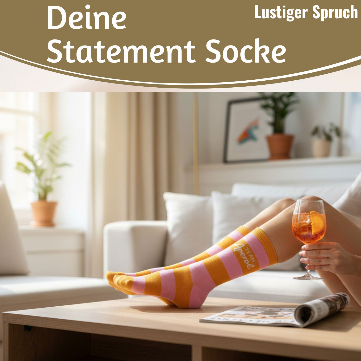 LS-LebenStil Team Aperol Socken Rosa Gr. 36-40 Damen