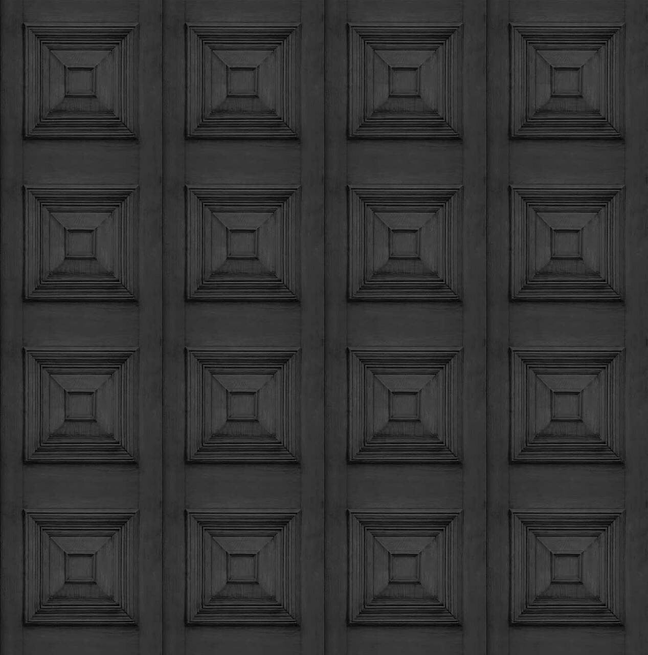 Mineheart Victorian Panelling Tapete Charcoal Paneeloptik Rolle