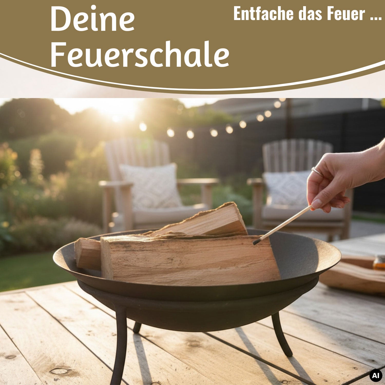 LS-LebenStil Garten & Camping Feuerschale Eisen Schwarz 47cm