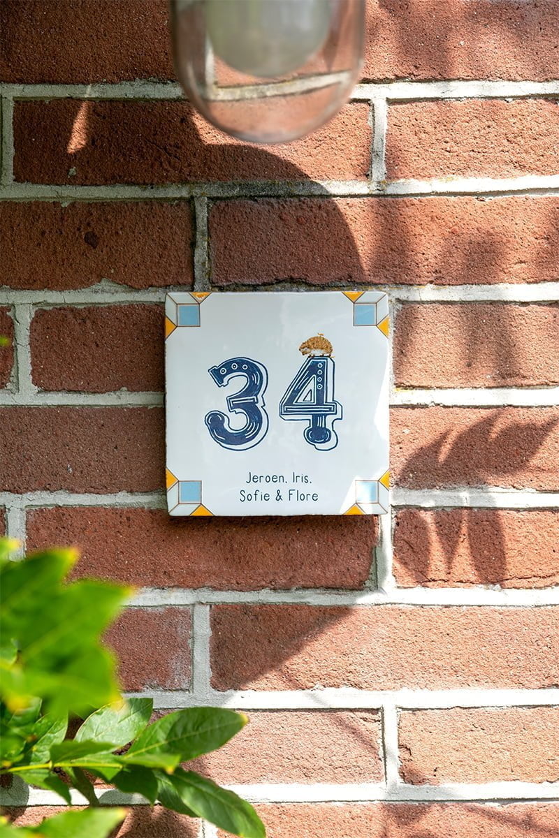 Storytiles Delft Blue t Egeltje Telt Hausnummer Wandfliese 10x10