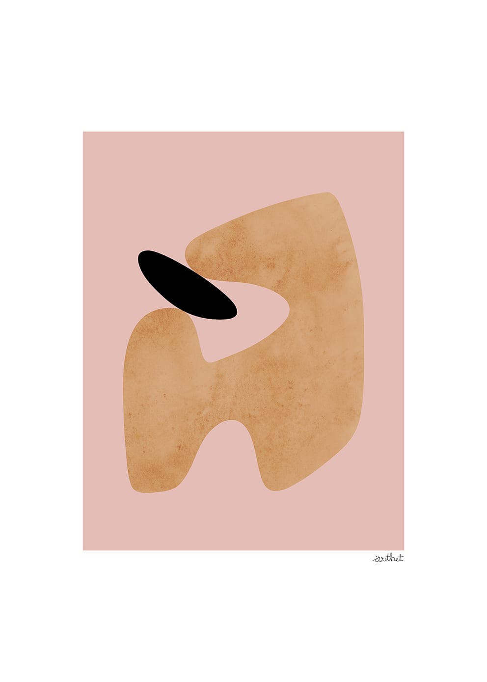 The Poster Club Art Prints Stone Poster 50x70 cm orange