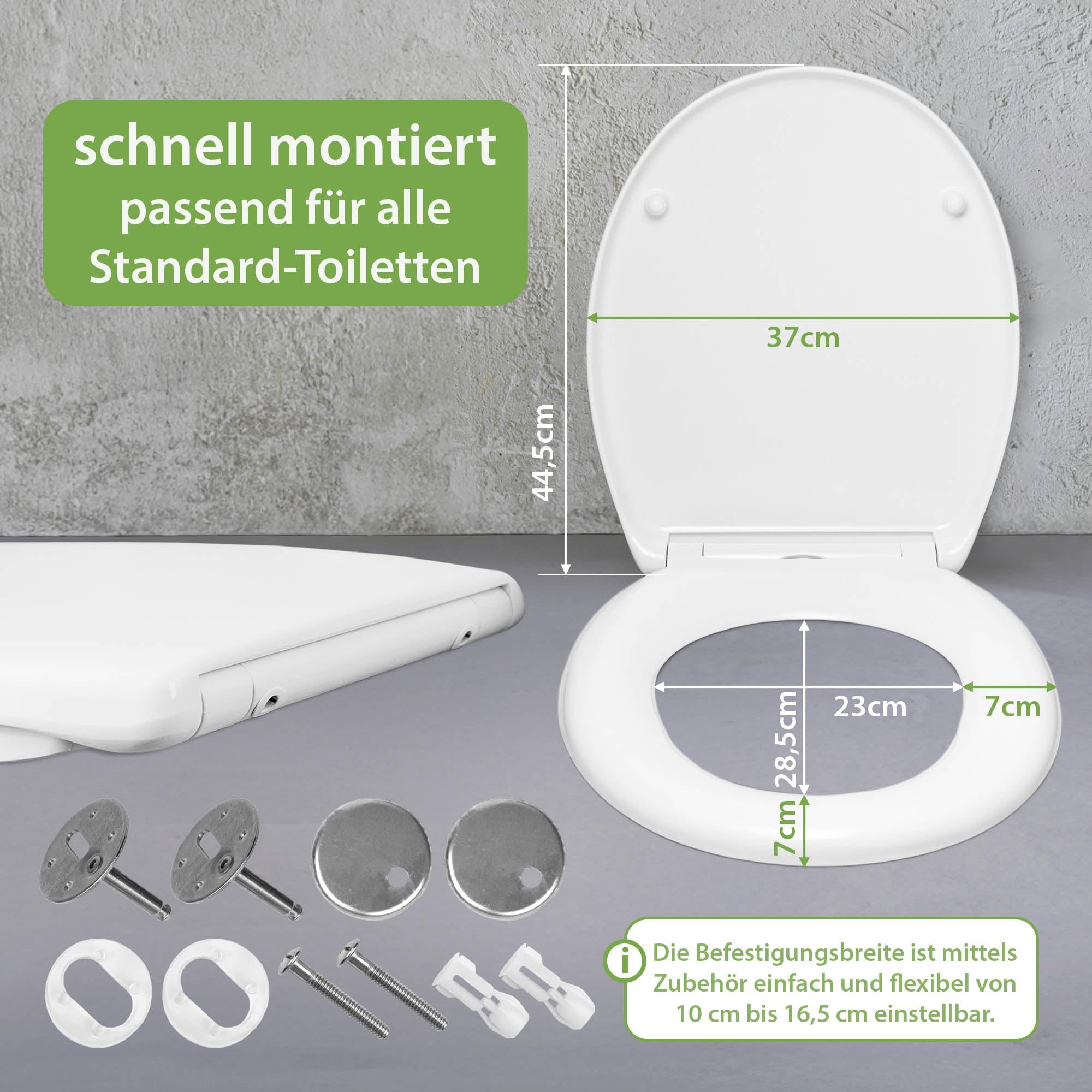 Banjado WC Sitz Hochlandkuh Toilettensitz 44,5x37cm Soft-Close