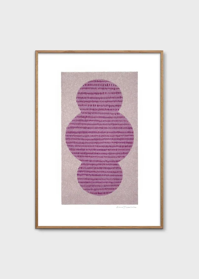 The Poster Club Art Prints Gem Poster A4 Lila Geometrisch