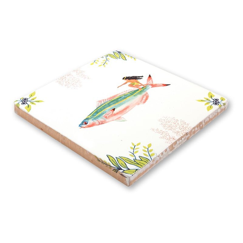 Storytiles Delft Blue Met de golven mee Fliese S 10x10 cm Meer