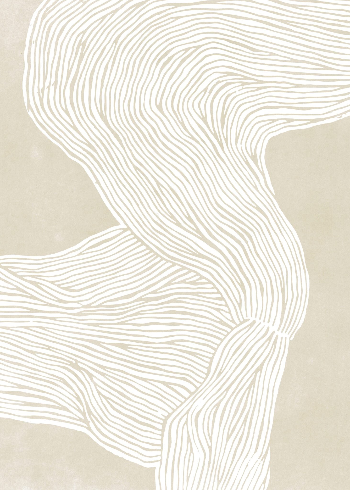 The Poster Club The Line No. 08 Kunstdruck A4 beige