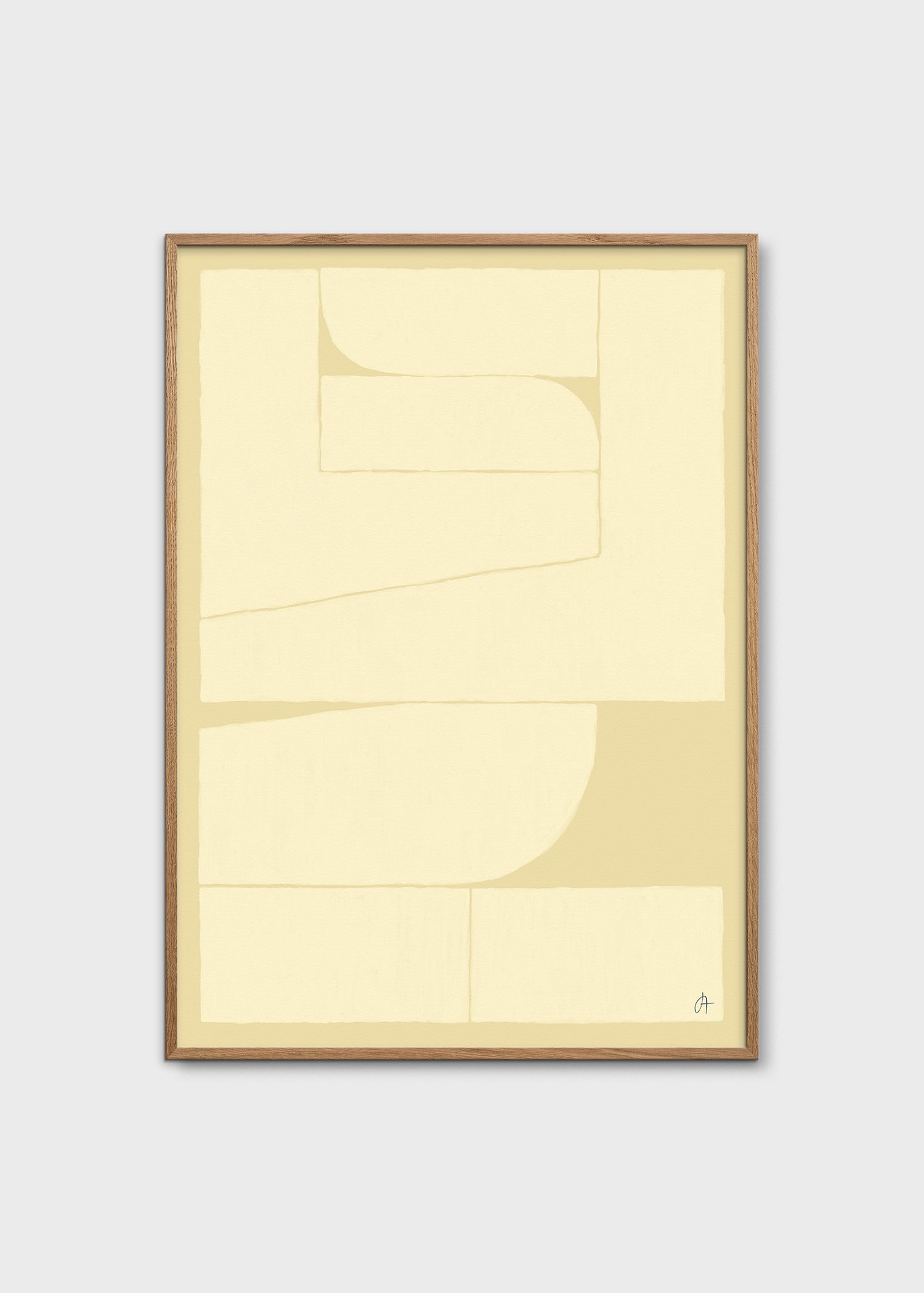 The Poster Club Art Prints 7AM Poster A4 beige gelb