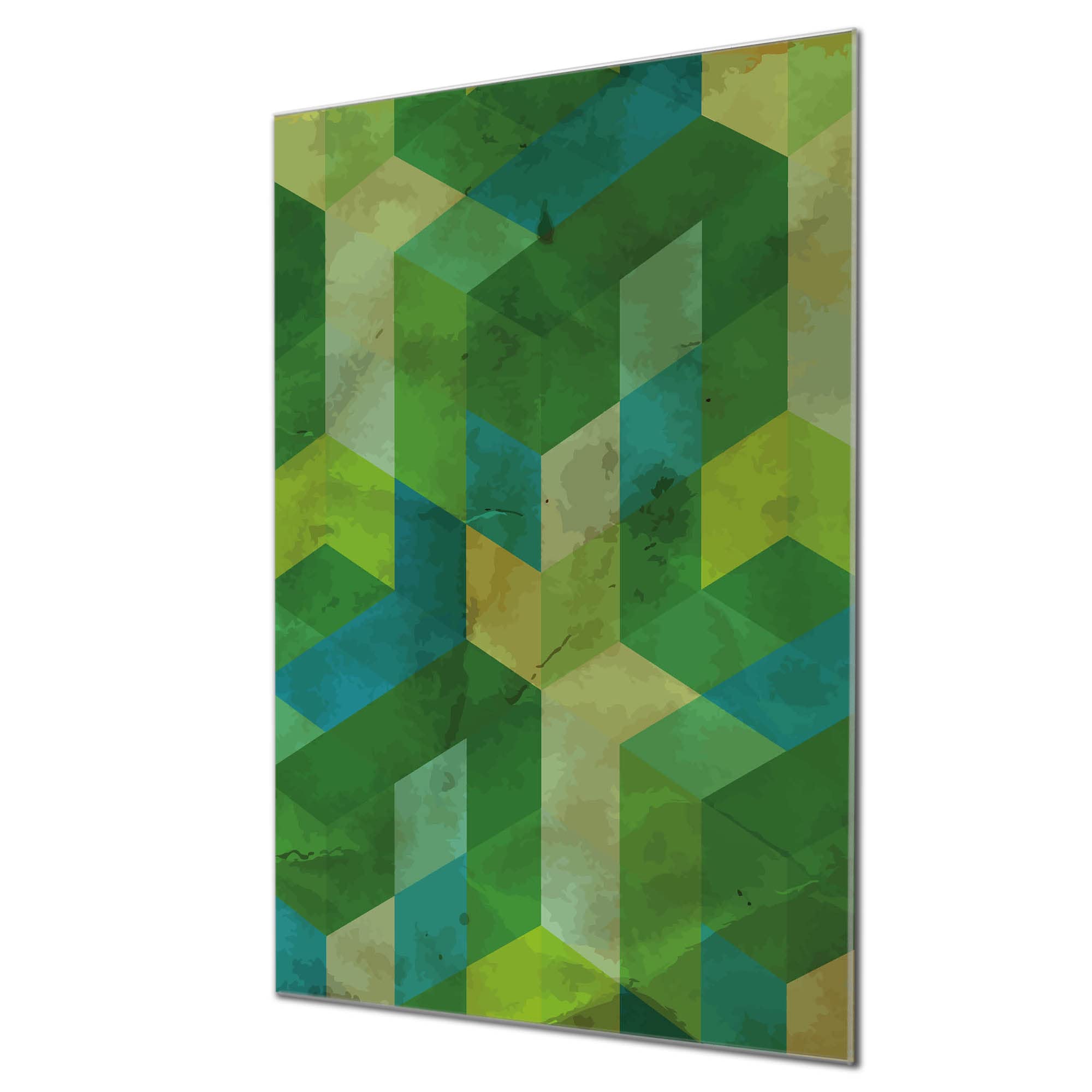 Banjado Magnettafel Orange Polygon Magnetboard 40x60 abstrakt