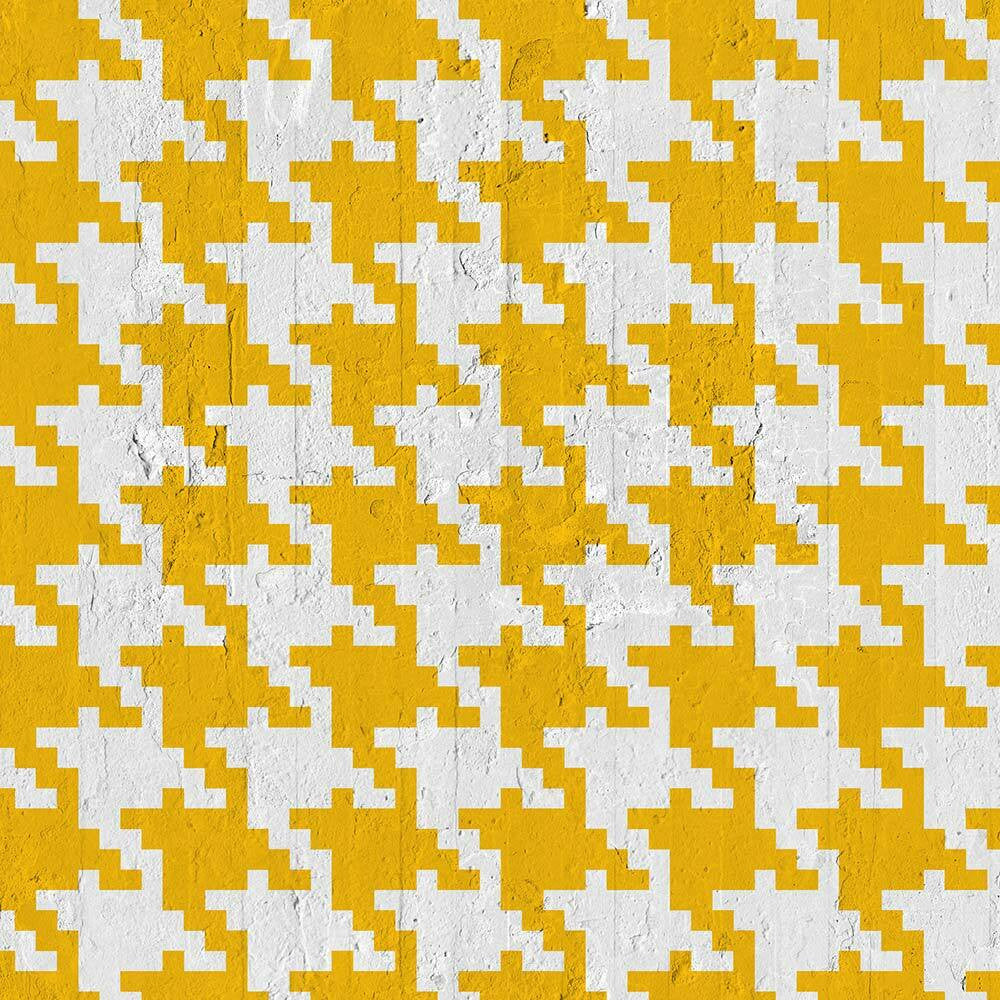 Mineheart Pied De Poule-Y Tapete Gelb 52x1000cm Vlies