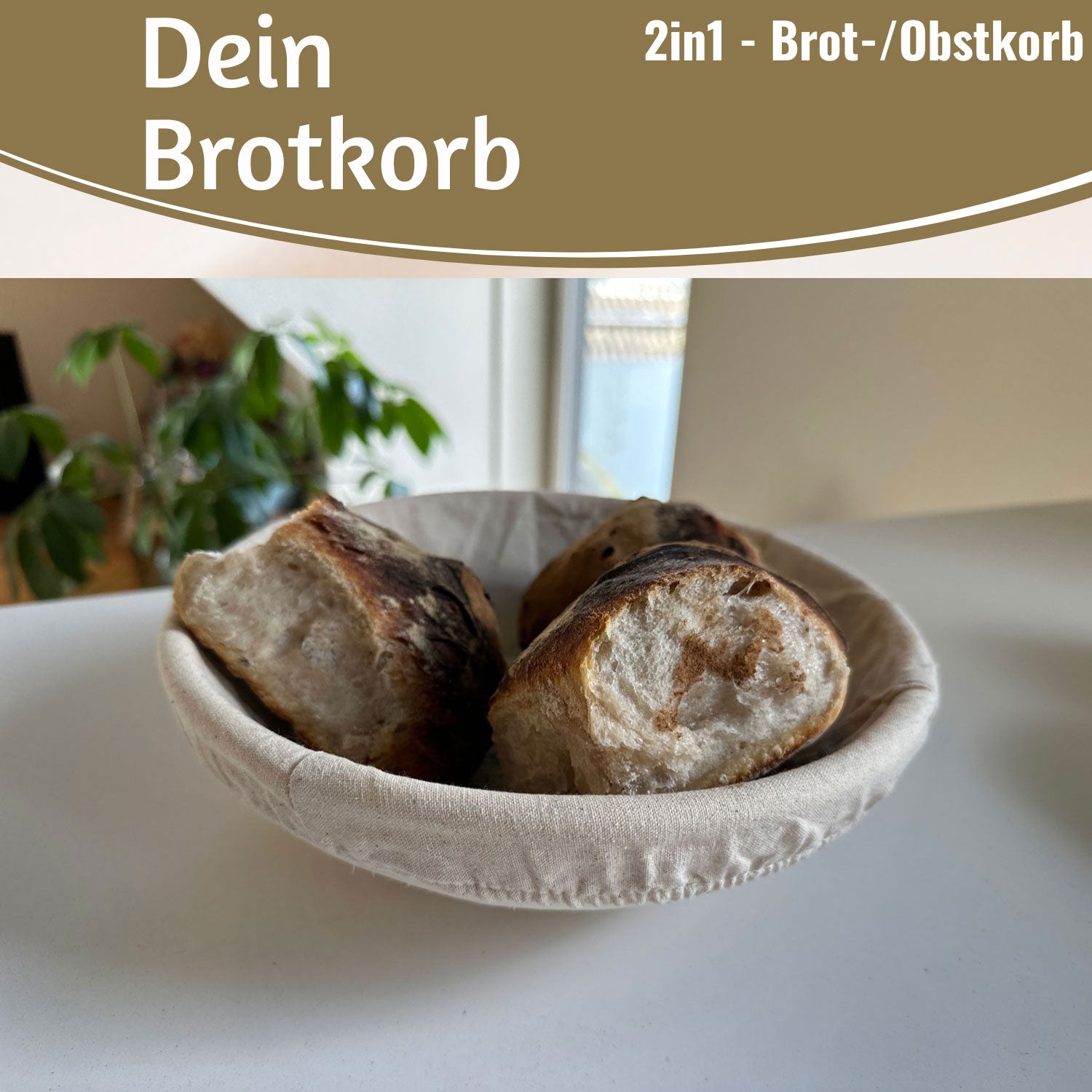 LS-LebenStil Gärkörbchen rund 25x8cm Peddigrohr Brotkorb