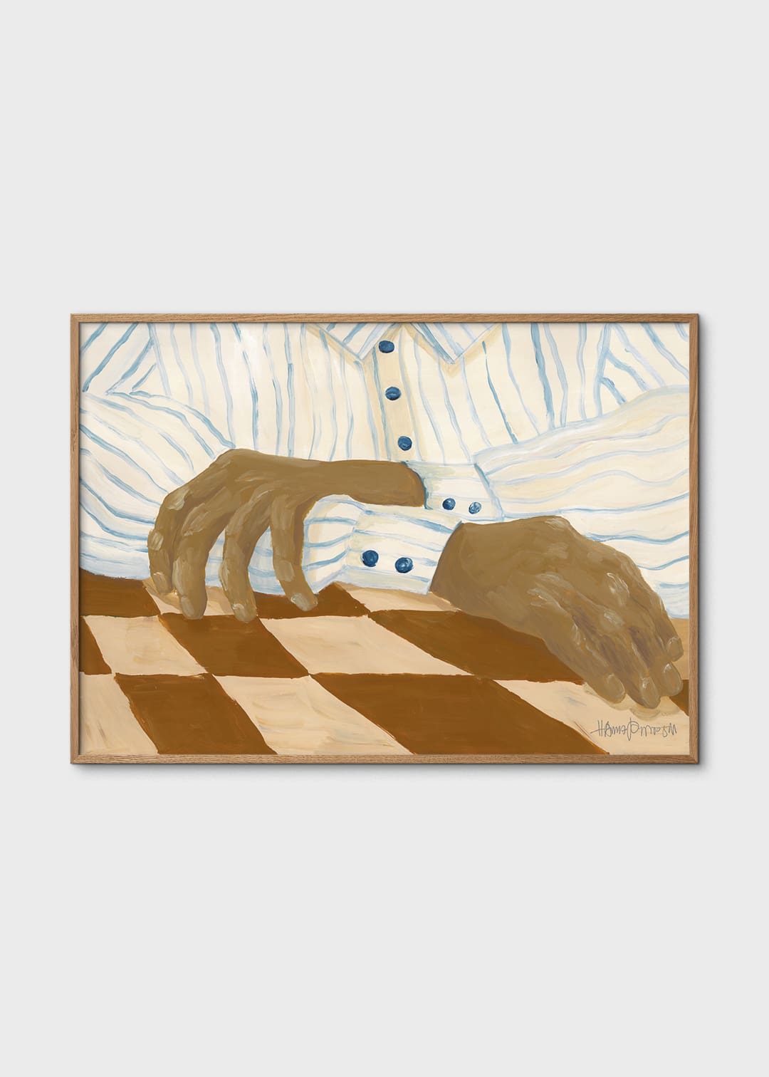 The Poster Club Light Stripes Poster 30x40 cm blau