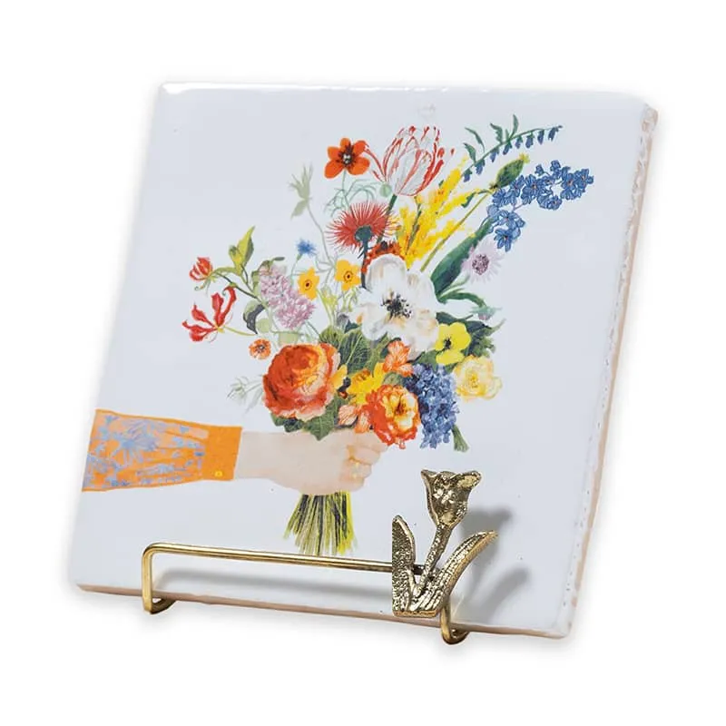StoryTiles Tile Holders Golden Stand Tulip Fliesenhalter Gold