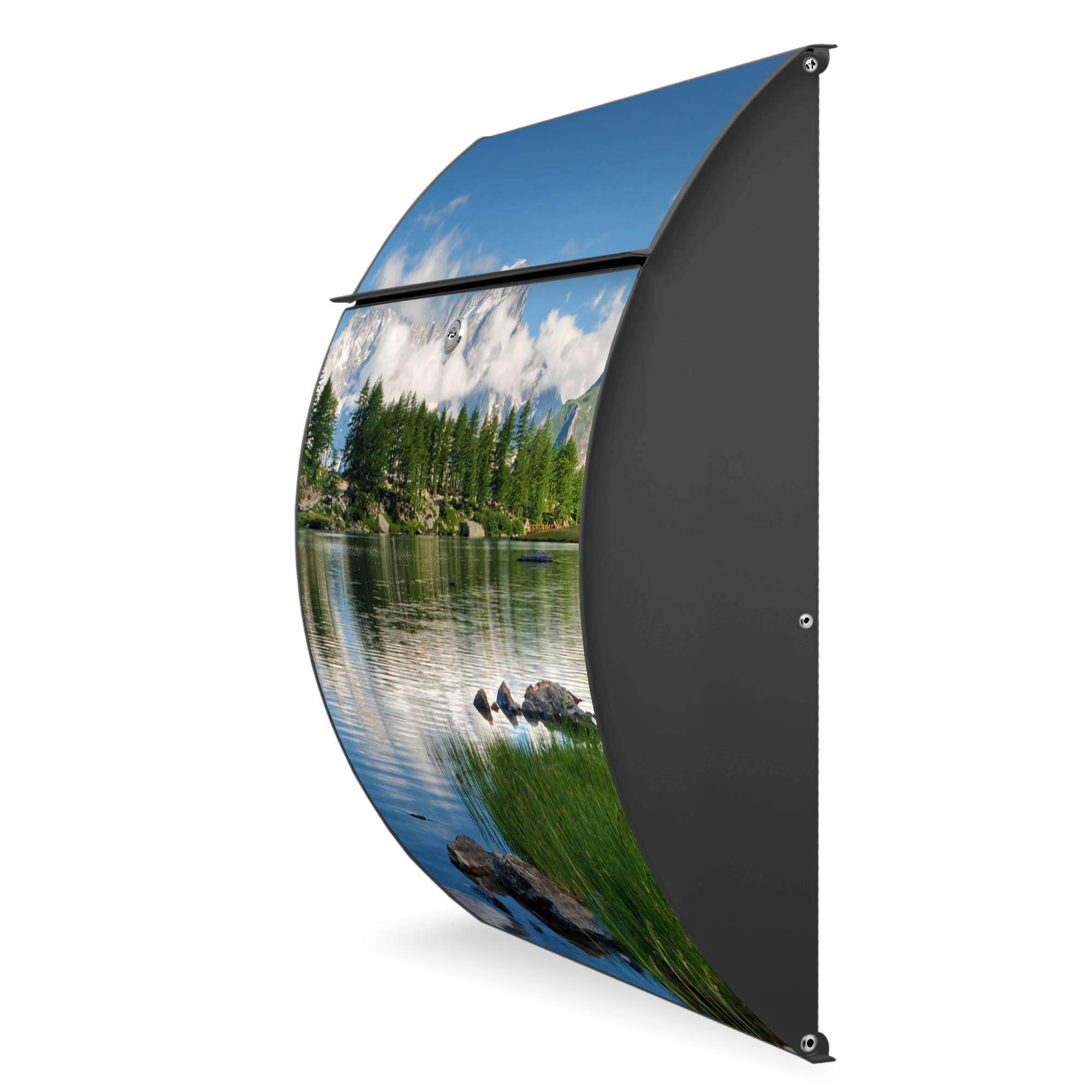Banjado Riviera 46x33,5x13cm Briefkasten Anthrazit Gebirgssee A4