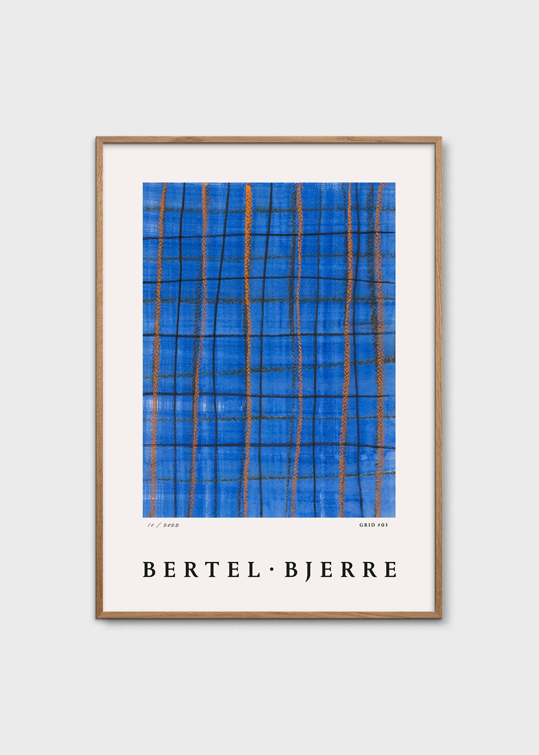 The Poster Club Art Prints Grid 03 Poster 30x40 cm blau