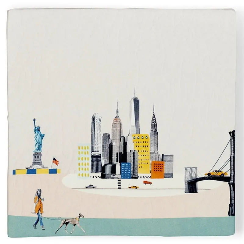 StoryTiles Delft Blue Awakening New York Fliese 10x10 cm Stadt