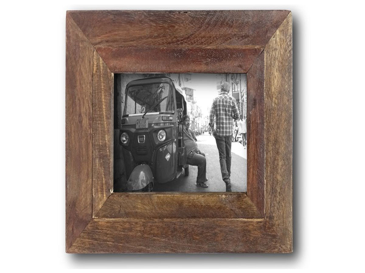 LS-LebenStil Bilderrahmen Fundholz 15x15cm Natur Retro