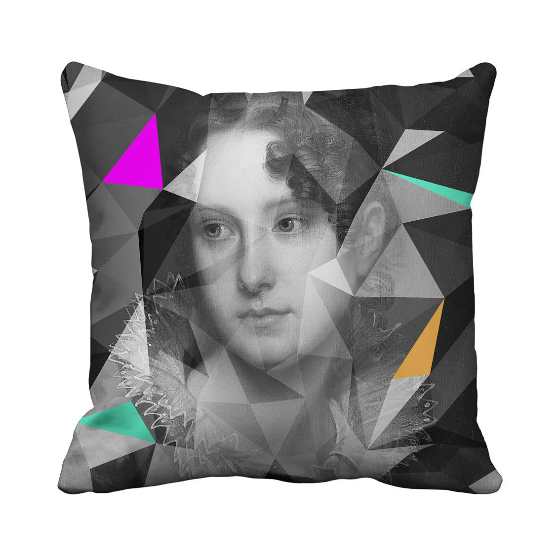 Mineheart Lady Grey Kissen 45x45 Grau Porträt