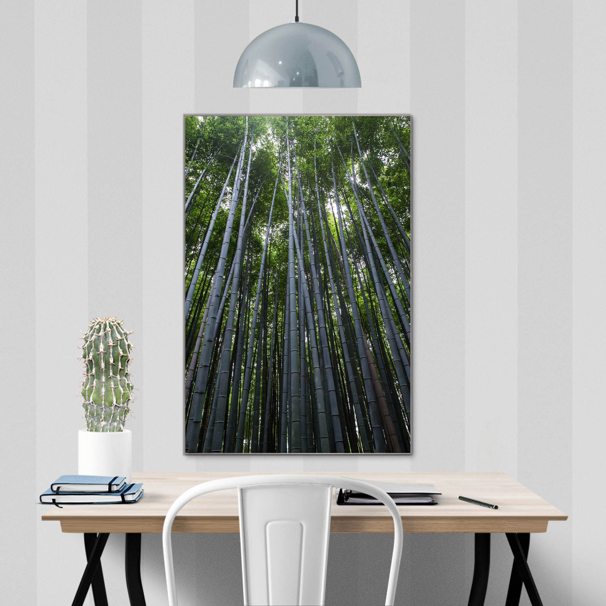 Banjado Glas Magnetwand Bambuswald 40x60cm beschreibbar