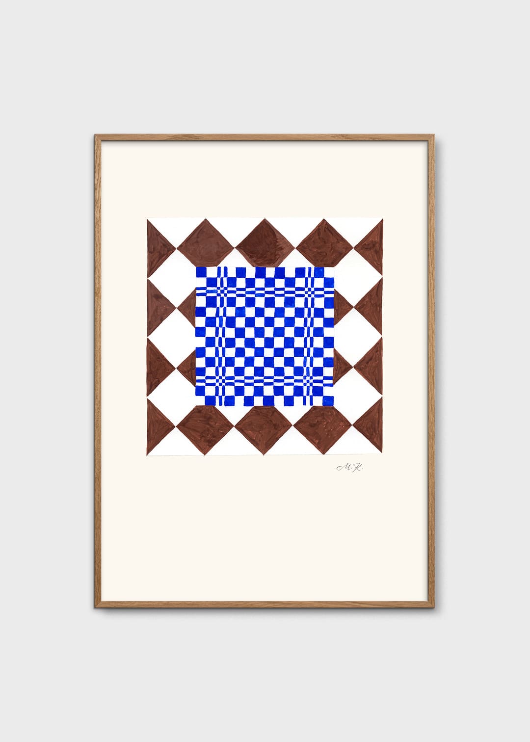 The Poster Club Tern No. 2 Kunstdruck A4 Geometrisch Blau