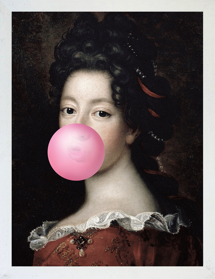 Mineheart Bubblegum Portrait 1 Wandbild 30x41cm rosa
