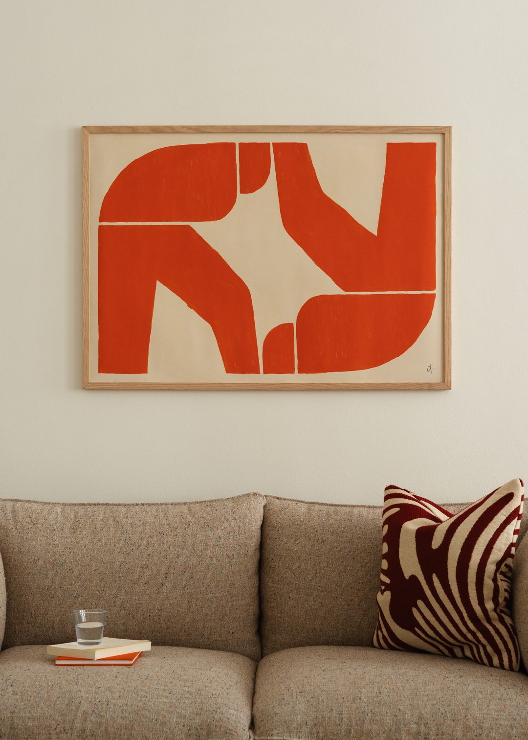 The Poster Club Art Prints 4PM Kunstdruck A4 beige rot