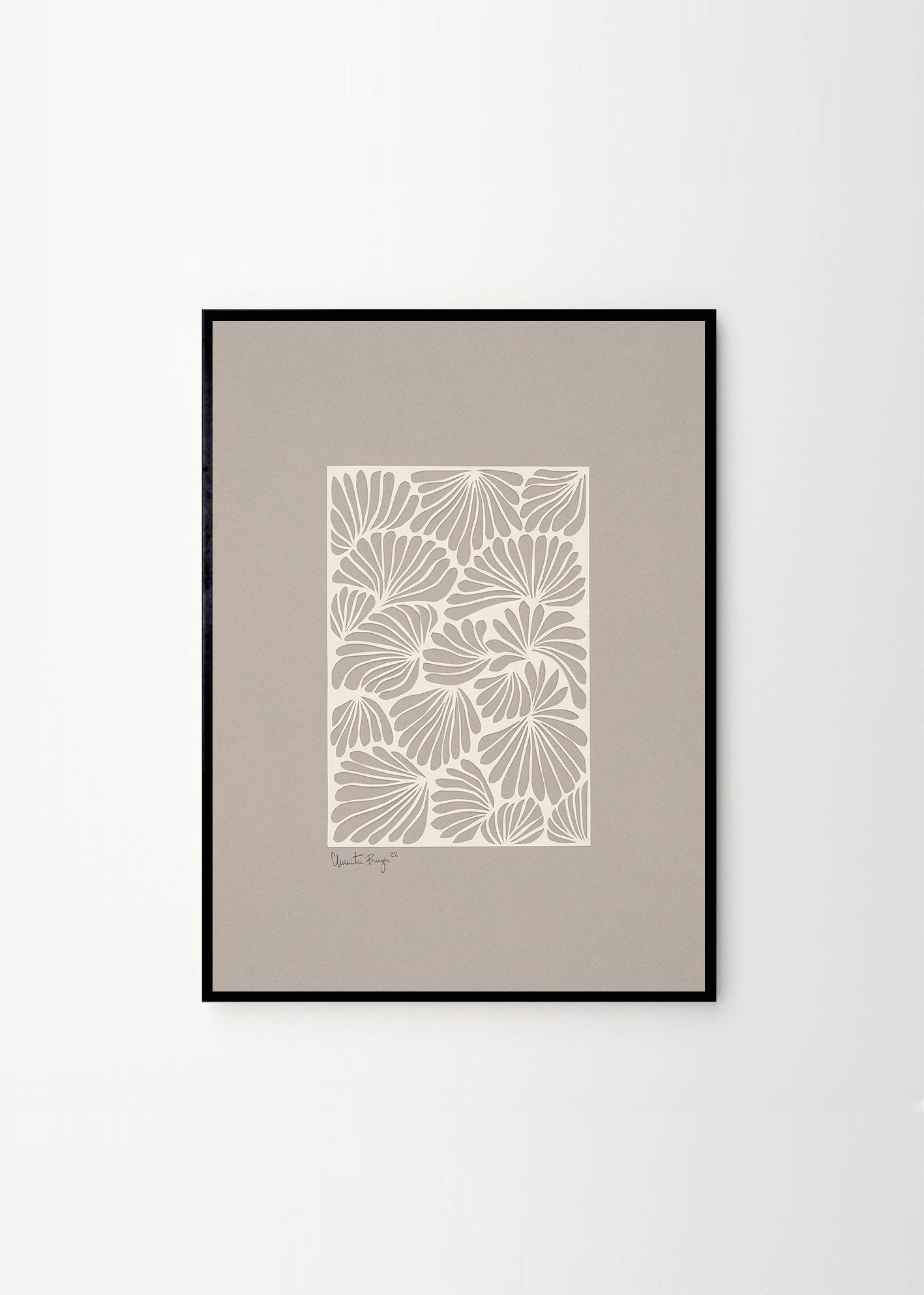 The Poster Club Flowers No 01 Poster 30x40 cm grau