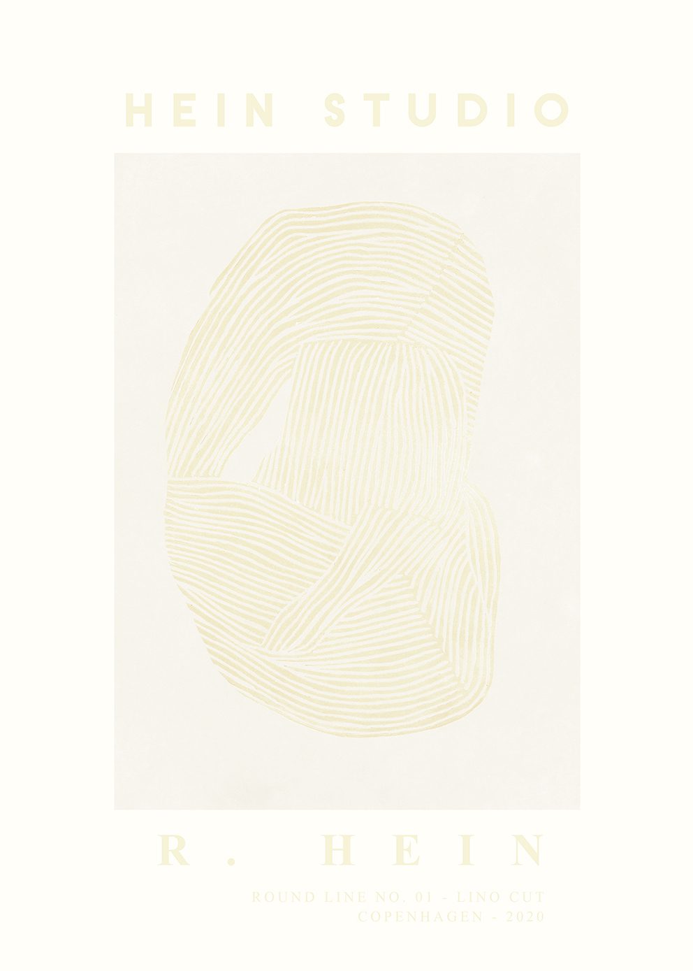 The Poster Club Round Line No. 09 Poster 50x70 beige