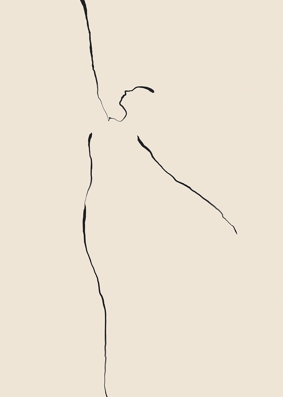 The Poster Club Art Prints Dancer 02 Poster 30x40 cm beige