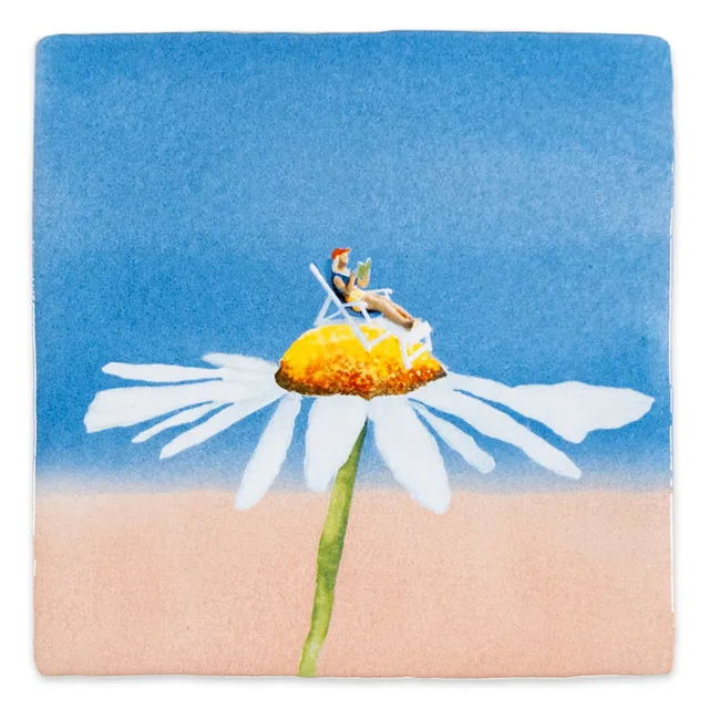 Storytiles Delft Blue Time is on my side Fliese S 10x10 cm Spruch