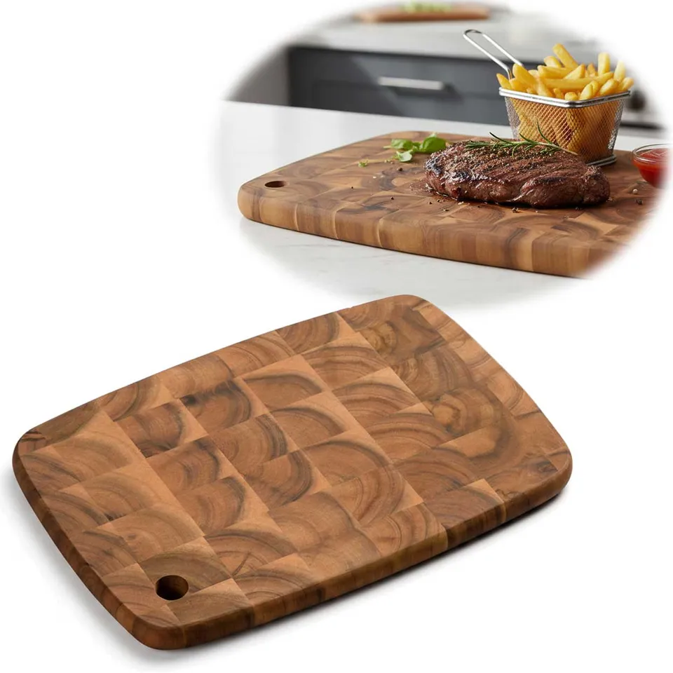 LS-LebenStil Küche Haushalt Stirnholz Schneidebrett 32cm