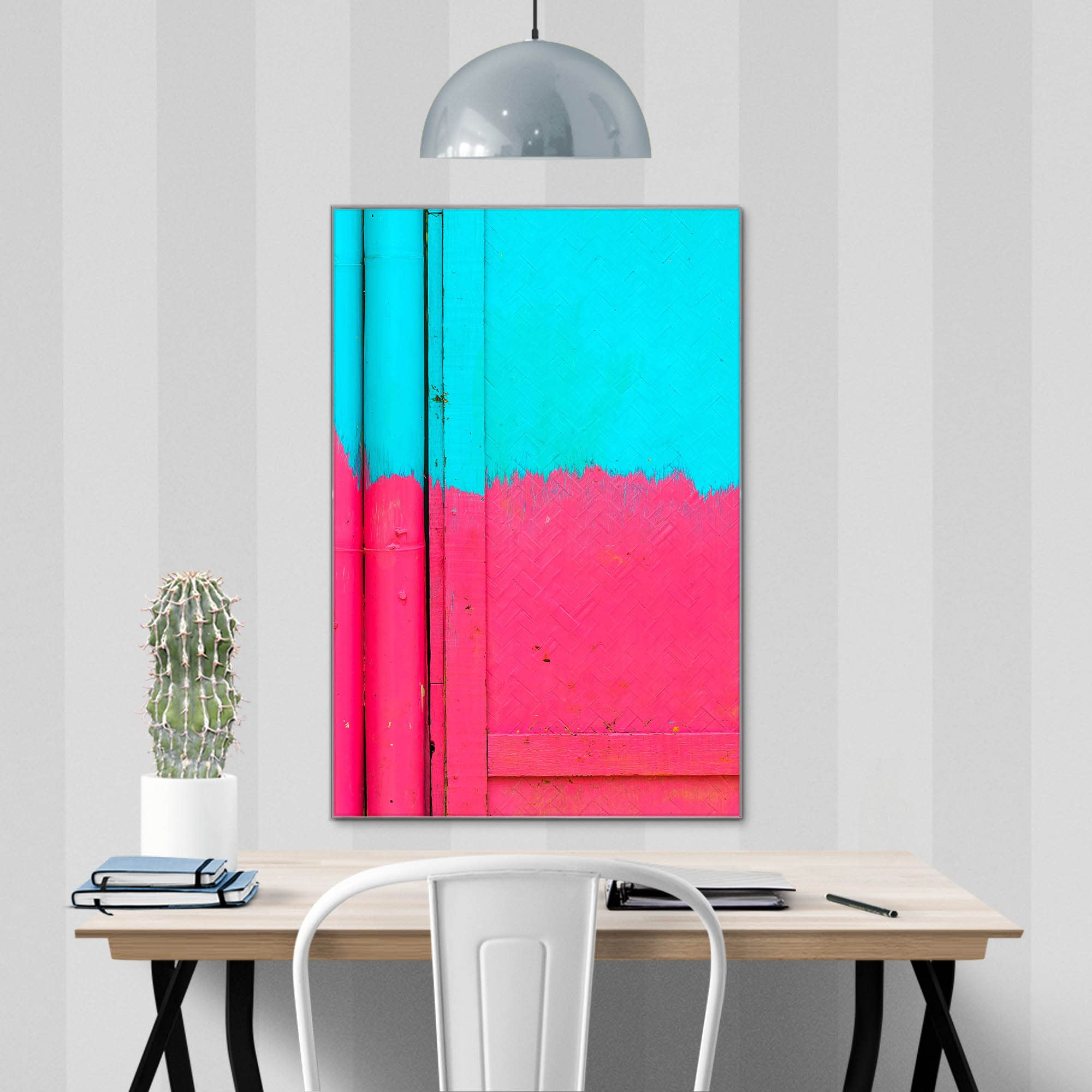 Banjado Magnettafel Glas Zwei Farben 40x60 Holzoptik beschreibbar