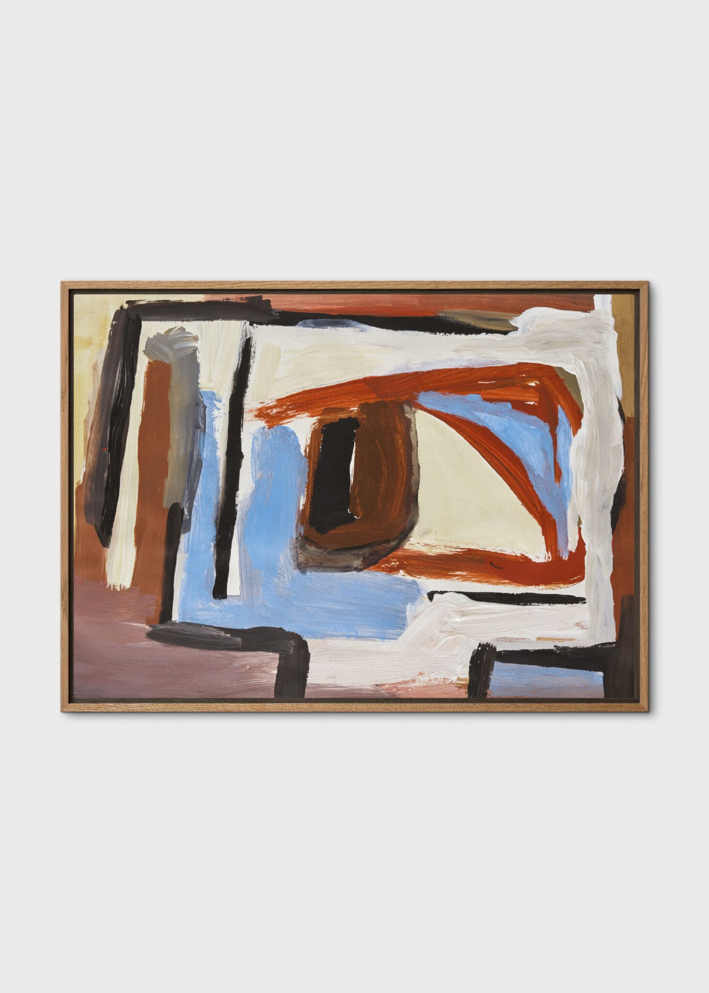 The Poster Club View Leinwand 50x70 cm beige Eiche